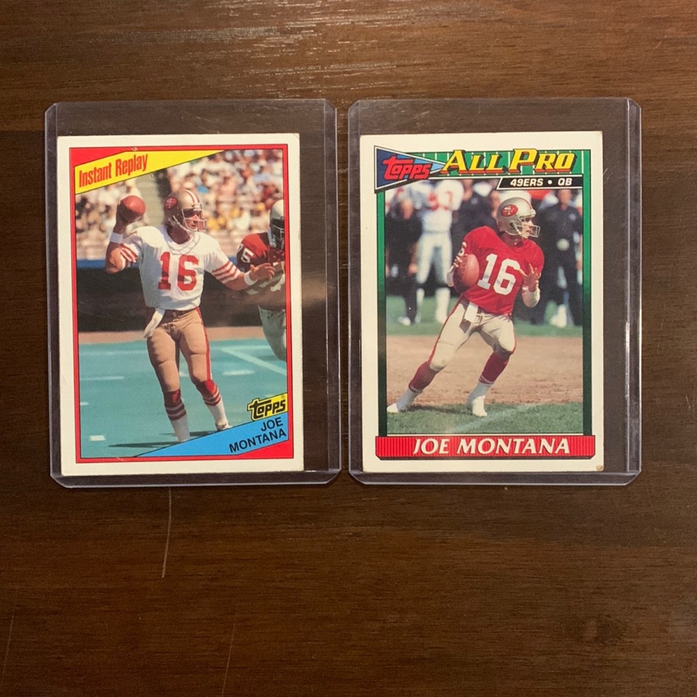 Joe Montana 2 Card Lot!!
